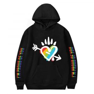 Pull LGBT Coeur Flèche noir