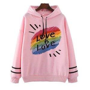 Pull lgbt love coeur rose