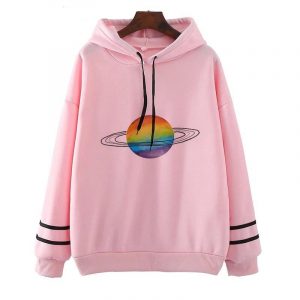 Pull lgbt planete arc en ciel rose